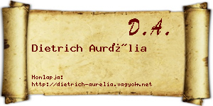 Dietrich Aurélia névjegykártya
